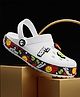 HOPPA SWEDEN Basketball Designed Perforated Clogs With Charms - White