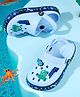 HOPPA SWEDEN Sea Life Designed Perforated Clogs With Charms - Sky Blue