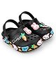 HOPPA SWEDEN Bunny Designed Perforated Clogs With Charms - Black