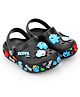 HOPPA SWEDEN Baby Dinosaurs Designed Perforated Clogs With Charms - Black