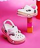 HOPPA SWEDEN Castle Designed Perforated Clogs With Charms - White
