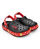 HOPPA SWEDEN Stars & Smiley Face Designed Perforated Clogs - Black