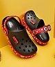 HOPPA SWEDEN Stars & Smiley Face Designed Perforated Clogs - Black