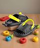 HOPPA SWEDEN Fish Designed Slingback Clogs - Black & Neon Green