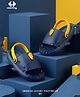 HOPPA SWEDEN Fish Designed Slingback Clogs - Navy Blue & Yellow
