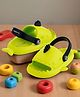 HOPPA SWEDEN Fish Designed Slingback Clogs - Neon Green & Black