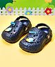 HOPPA SWEDEN Perforated Clogs With Cartoon Charms - Navy Blue
