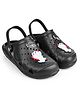 HOPPA SWEDEN Perforated Slingback Clogs With Dinosaur Charms - Black