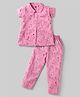 Evimo Single Jersey Knit Half Sleeves Co-ords Night Suit with Unicorn Print - Pink