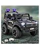 Babyhug 4x4 Battery Operated Ride on Jeep with Music & LED Lights - Black| Rechargeable Battery| Openable Doors| Built-in Music & AUX| Remote Control| Easy to Assemble| Forward & Reverse