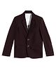 Charchit Cotton Blend Woven Full Sleeves Solid Blazer With Inner Tee Set - Maroon