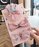 Babymoon Set Of 3 Bow & Crown Applique Detailed Headbands - Pink