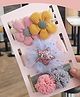 Babymoon Set Of 3 Floral Crochet Designed Sequins Embellished Headbands - Yellow