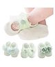 Babymoon Set of 3 Floral & Bow Applique Detailed Socks - Green