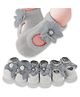 Babymoon Set of 3 Floral & Bow Applique Detailed Socks - Grey