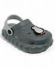 Lil Lollipop Penguin Applique Detailed With Back Strap Anti Slip Perforated Clogs - Grey