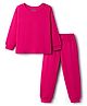 Pine Kids Knit Full Sleeves Solid Color Pullover Thermal Inner Wear Set - Dark Pink