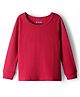 Pine Kids Knit Full Sleeves Solid Color Thermal Vest - Red