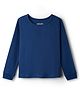 Pine Kids Knit Full Sleeves Solid Color Thermal Vest - Navy Blue
