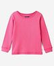 Pine Kids Knit Full Sleeves Solid Color Thermal Vest - Dark Pink