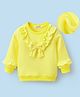 Mark & Mia Full Sleeves Winter T-Shirt with Bow & Frill Detailing - Light Yellow