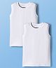 Pine Kids Knit Sleeveless Solid Colour Vests Pack Of 2 - White