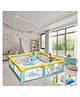 MONSTECH Baby Playpen 180x150cm for 0-5 Years, 2 Anti-Fall Rings, Play Balls, Safety Lock, Breathable Mesh, Kids Activity Center -Green