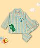 TIPPY TOP Pure Cotton Woven Full Sleeves Striped & Owl Patch Detailed Coordinating Night Suit Set - Multi Colour