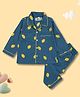 TIPPY TOP Pure Cotton Woven Full Sleeves Lemon Printed Coordinating Night Suit Set - Blue