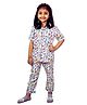TIPPY TOP Pure Cotton Woven Half Sleeves Abstract Printed Coordinating Night Suit Set - Multi Colour