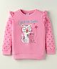 Tango Looper Knit Full Sleeves T-Shirt with Stars & Animal Print - Pink