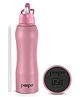 Pexpo Belly ISI Certified Stainless Steel Water Bottle with Straw Lid Sipper Cap, 750 ML | Rosy Brown | Single Wall Fridge Bottle| Easy Grip | Bottles for Home, Office, Gym, School, Yoga & Trek