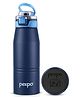 GO24 Atlas 800 Stainless Steel Vacuum Insulated Hot & Cold Flask - 740 ml, Denim Blue | Home| Office| Gym | Outing | School | Ideal for Adults & Kids