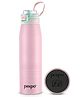 Pexpo Atlas 1000 Stainless Steel Vacuum Insulated Hot & Cold Flask - 940 ml, Baby Pink | Home| Office| Gym | Outing | School | Ideal for Adults & Kids