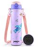 PEXPO Sporty Cute Sipper - 700 ml Stainless Steel Single Wall Water Bottle for Kids | Rocket UV Printed Design |Leak of & BPA Free|School, Picnic, Travel