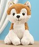Furry Pals Dog Soft Toy White & Brown - Height 25 cm
