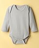 Kanvin Cotton Full Sleeves Solid Coloured Thermal Onesies - Grey