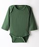 Kanvin Cotton Full Sleeves Solid Coloured Thermal Onesies - Olive Green