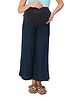 Mama & Bebe Soft Rayon Woven Solid Maternity Palazzo - Rust Blue