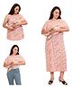 Mama & Bebe Rayon Woven Sleeveless Tie Dye Maternity Dress & Coordinating Poncho Top - Pink