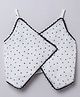 Taffykids 100% Cotton Woven Sleeveless Daisy Printed & Lace Embellished Crop Top - Black & White