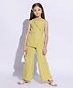 Taffykids Woven Sleeveless Solid Asymmetrical Wrapped Jumpsuit - Pastel Green