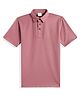 CAVIO Cotton Blend Woven Half Sleeves Solid Polo Tee - Magenta