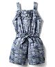 Enfance Core Sleeveless Nautical Theme Printed Jumpsuit - Grey