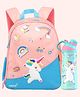 Rabitat Smart Sip Combo - Rabitat School Bag Sizzle - 14 Inches + Zylo - Sizzle