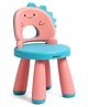 Babyhug Baby High Quality Study Chair With Face Print Design - Pink| Strong & Durable Chair| Indoor & Outdoor Use| Home & Classroom| Easy to Assemble| Convert to Stool