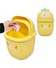 FunBlast Portable Table Dustbin with Swing Top Lid  Yellow