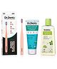 Dr.Dento Neo Electric Toothbrush Coral Red + Fluoride-Free Matcha Green Tea Toothpaste 125g & Alcohol-Free Cucumber Mint Mouthwash 300ml