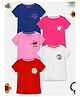 Trampoline Cotton Blend Knit Pack Of 5 Half Sleeves Floral & Unicorn Printed Tees - Multi Colour