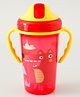 Straw Sipper with Detachable Twin Handle 300 ml - Red| Hygienic Swipey Straw Cap| Leak Proof| BPA Free| for Infants & Toddlers| Water Bottle| Soft Silicone Straw| Training Cup for Boys & Girls